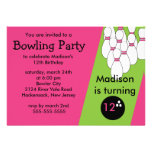 Bowling Birthday Party Invitation