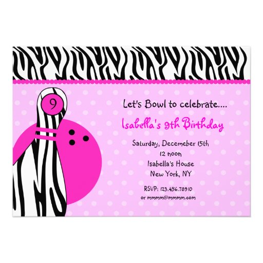Bowling Birthday Party Invitations Bowling Birthday Party Invitations