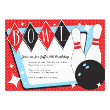 Bowling Birthday Party Invitations
