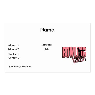 bowling bitch business card templates by sports_shop
