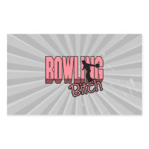 bowling bitch rectangle sticker