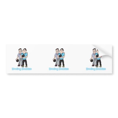bowling buddies bumper sticker by sports_shop