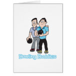 bowling buddies greeting card
