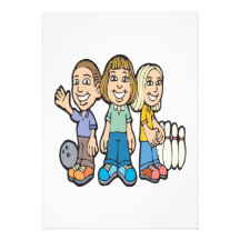 Bowling Buddies Invitations