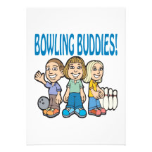 Bowling Buddies Personalised Invitation