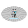 bowling buddies oval sticker