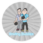 bowling buddies round sticker