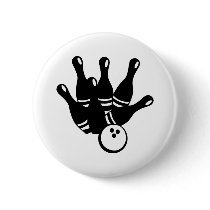 Bowling Pinback Button