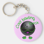 Bowling chick keychain
