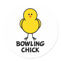 Bowling Chick Sticker