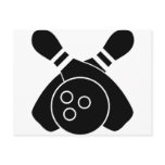 bowling club icon postcards