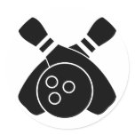 bowling club icon stickers