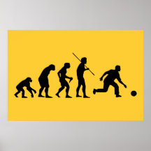 bowling evolution from man to bowler poster