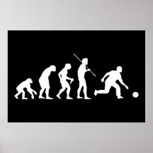 Bowling Evolution from Man to Bowler Posters