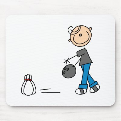 Bowling For A Strike Mousepad by stick_figures