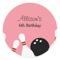 Bowling Fun Favour Stickers