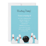 Bowling Fun Party Invitation (Turquoise)