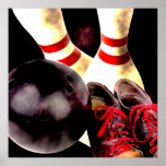 Bowling Gear Grunge Style Print