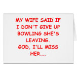 BOWLING gifts t-shirts Greeting Card