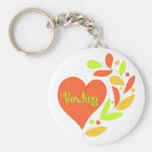 Bowling Heart Keychain