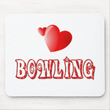 Bowling Hearts Mousepads