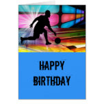 Bowling in a Neon Alley Greeting Cards