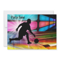 Bowling in a Neon Alley Invite
