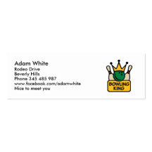 Bowling King Business Card Templates