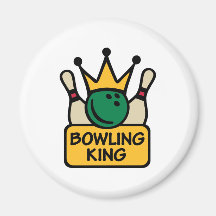 Bowling King Fridge Magnets