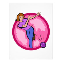 Bowling Lady Personalized Invite