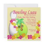 Bowling Luau invitations