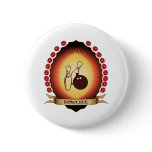 Bowling Mandorla Pinback Buttons