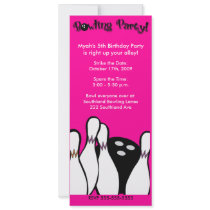 BOWLING PARTY COSMIC ANY AGE BIRTHDAY 4X9