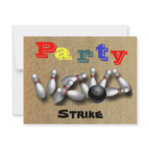 Bowling Party Invitations Customisable