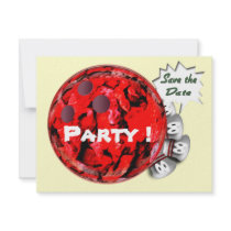 Bowling Party Invitations Customisable