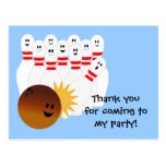 Bowling Party Thank You Postcard