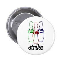 Bowling Pinback Buttons