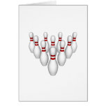 Bowling Pins: 3D Model: Greeting Card