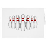 Bowling Pins: 3D Model: Greeting Card