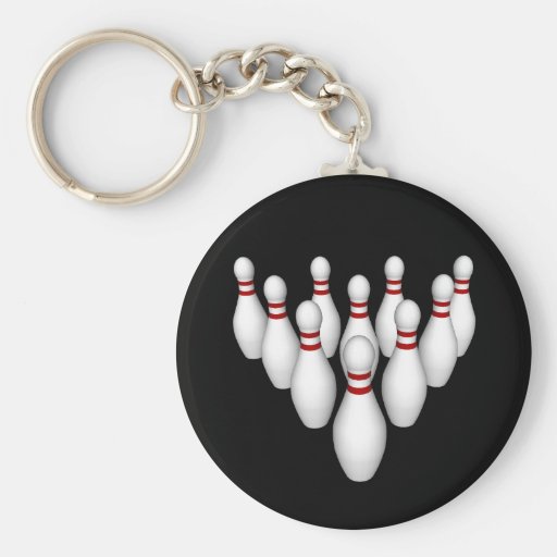 Bowling Pins: 3D Model: Keychain