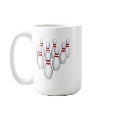 Bowling Pins: 3D Model: Coffee Mug by spiritswitchboard
