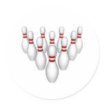 Bowling Pins: 3D Model: Round Stickers