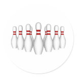 Bowling Pins: 3D Model: Round Stickers