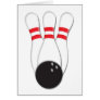 Bowling Pins and Ball Greeting Card