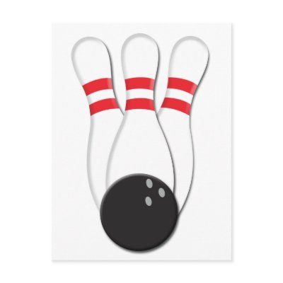 Bowling Pins and Ball Post Card by FloridaSiren