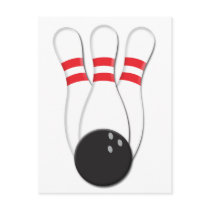Bowling Pins and Ball Post Card