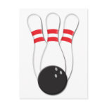 Bowling Pins and Ball postcards