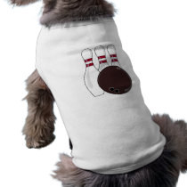 bowling pins and ball vector design pet clothes