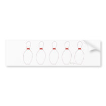 Bowling Pins Bumper Sticker
