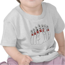 Bowling Pins Tee Shirts
